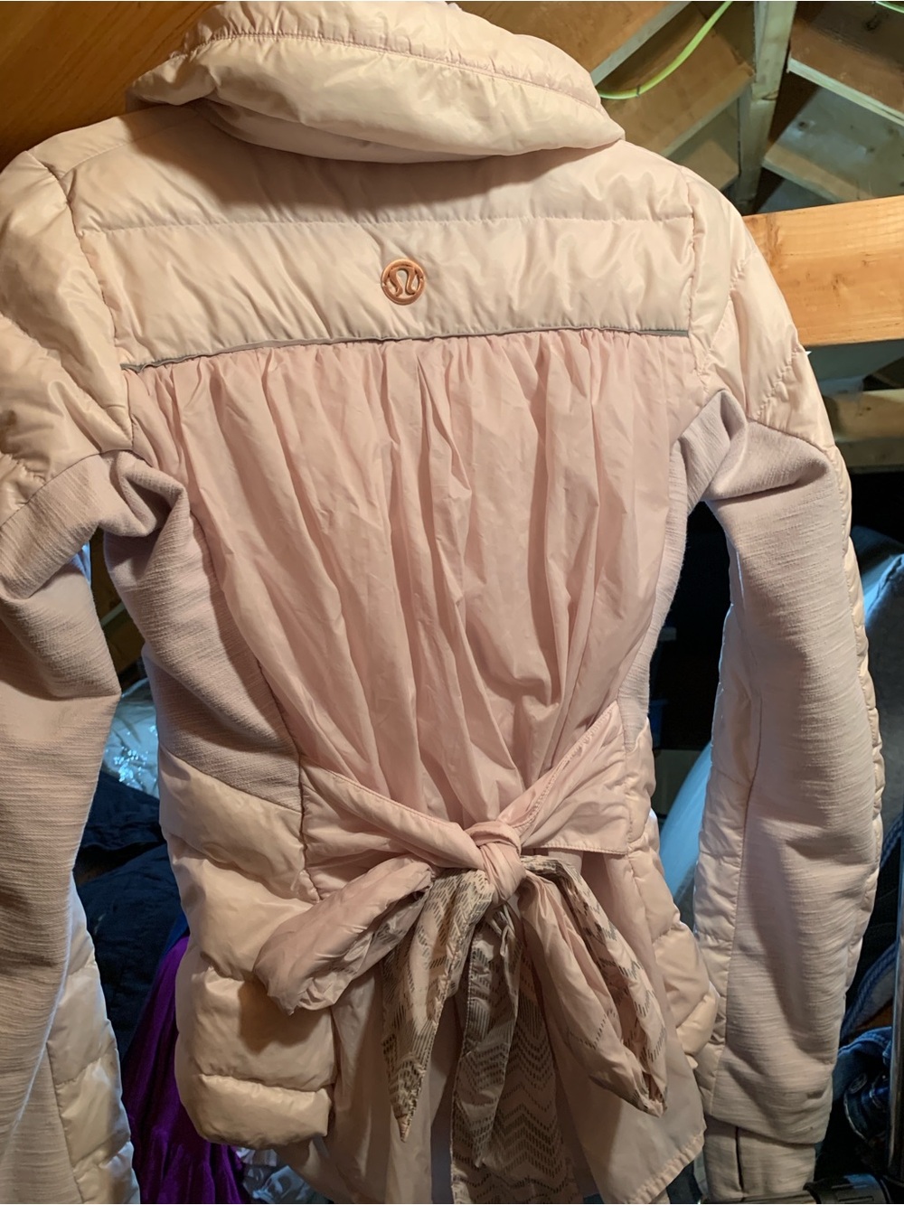 lululemon athletica Light Pink Tie-Back Puffer Jacket